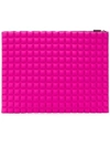 No Ka'oi Chocolate Bar Quilted Clutch In 18 Fuxia