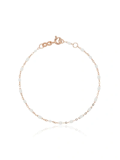 Gigi Clozeau 18kt Rose Gold Classic Gigi White Beaded Bracelet