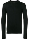 Roberto Collina Long-sleeve Fitted Sweater - Black
