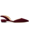 Paul Andrew Rhea Slingback Flats In Red