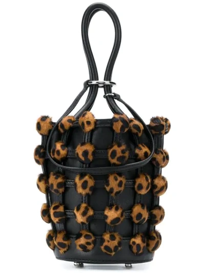 Alexander Wang Roxy Cage Mini Bucket Bag In Brown