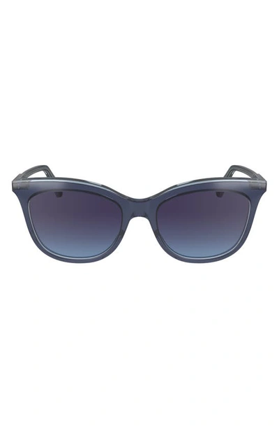 Longchamp 53mm Gradient Cat Eye Sunglasses In Avio/ Crystal