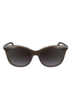 Longchamp 53mm Gradient Cat Eye Sunglasses In Brown/ Grey