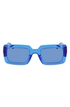 Longchamp 53mm Rectangular Sunglasses In Blue