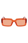 Longchamp 53mm Rectangular Sunglasses In Orange