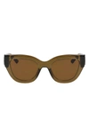 Longchamp 52mm Cat Eye Sunglasses In Green