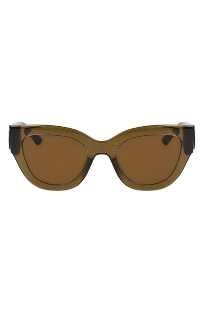 Longchamp 52mm Cat Eye Sunglasses In Khaki
