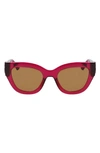 Longchamp 52mm Cat Eye Sunglasses In Cyclamen