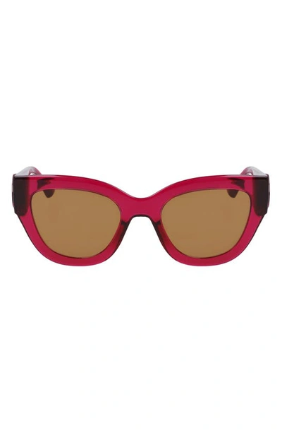 Longchamp 52mm Cat Eye Sunglasses In Red