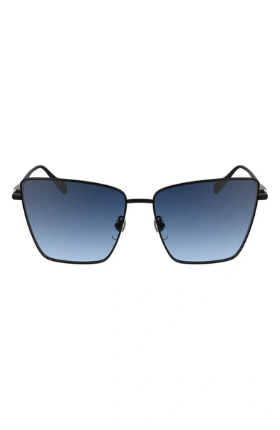 Longchamp 55mm Gradient Square Sunglasses In Black