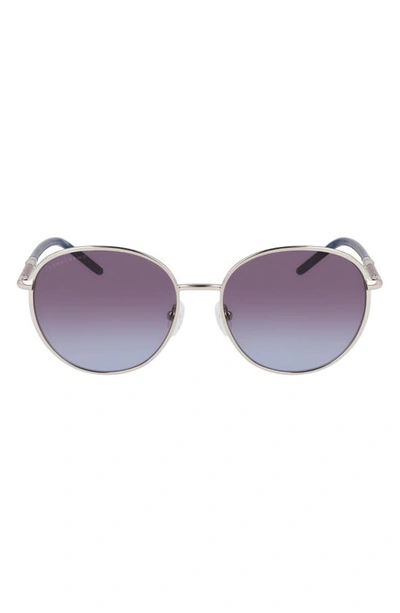 Longchamp 53mm Gradient Round Sunglasses In Metallic