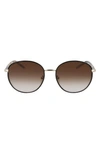 Longchamp 53mm Gradient Round Sunglasses In Black