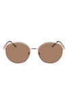 Longchamp 53mm Gradient Round Sunglasses In Gold