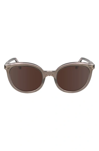 Longchamp 50mm Round Sunglasses In Mauve/ Rose