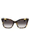 Longchamp Le Pliage 54mm Gradient Cat Eye Sunglasses In Multi