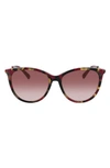 Longchamp 55mm Gradient Tea Cup Sunglasses In Brown