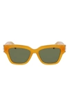 Longchamp 53mm Gradient Modified Rectangular Sunglasses In Orange