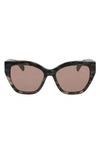 Longchamp 55mm Gradient Butterfly Sunglasses In Brown