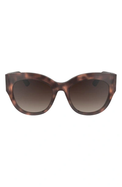 Longchamp 55mm Gradient Butterfly Sunglasses In Rose Havana
