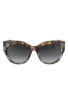 Longchamp 55mm Gradient Butterfly Sunglasses In Marble Brown Beige