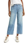 Re/done Loose Crop Wide Leg Jeans In Vintage Flow