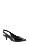 Easy Street Faye Slingback Pump In Black Patent