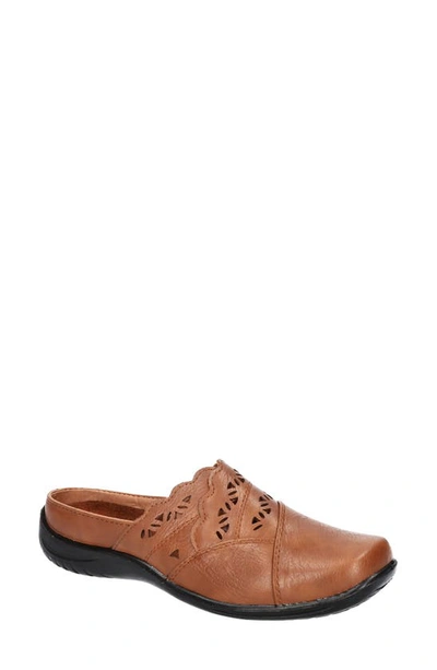 Easy Street Forever Perforated Mule In Tobacco