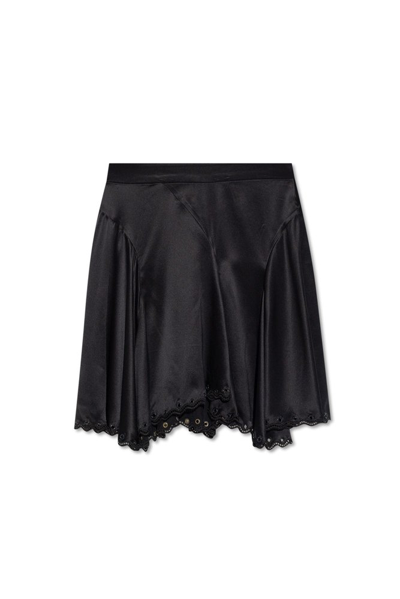 Isabel Marant Awen Zipped Mini Skirt In Black
