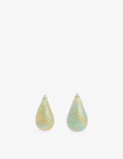 Bottega Veneta Drop Earrings In Mint-gold