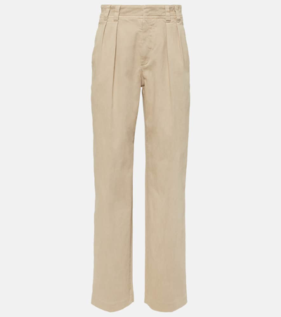 Brunello Cucinelli Pleated Jeans In Brown
