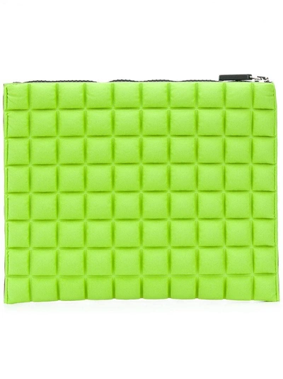 No Ka'oi Chocolate Bar Quilted Clutch In Green