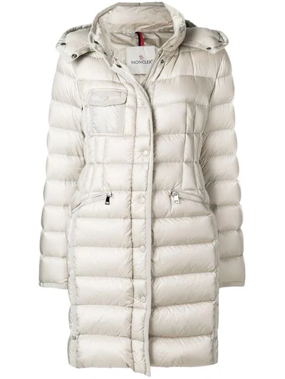 Moncler Hermine Coat In Neutrals