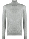 Prada Roll Neck Jumper In Grey