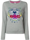 Kenzo Tiger Crew Neck Sweatshirt In Grey