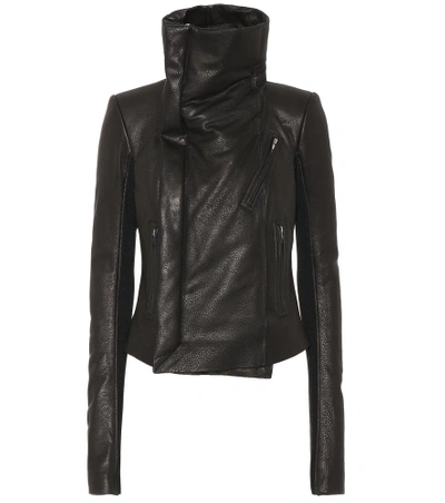 Rick Owens Forever Classic Leather Biker Jacket In Black