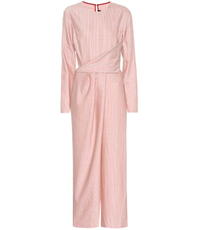 Sies Marjan Pia Stretch Wool Jumpsuit In Pink