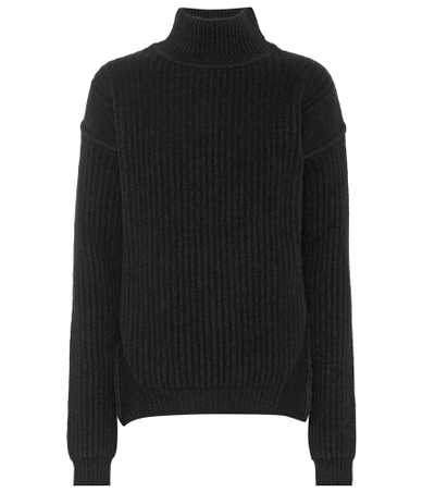 Rick Owens Wool Turtleneck Sweater In Black