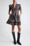 Zimmermann Matchmaker Bandana-print Mini Dress In Black Bandana
