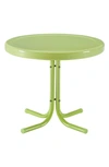 Crosley Radio Griffith Metal Round Side Table In Key Lime Gloss