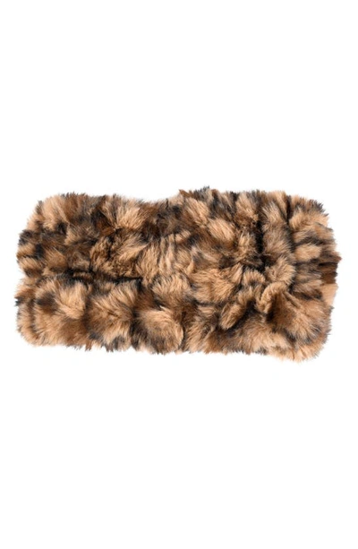 Marcus Adler Faux Fur Headband In Leopard