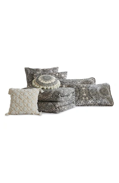 Southshore Fine Linens Ashanti 7-piece Quilt Set In Grey