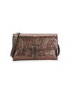 Brunello Cucinelli Broken Glass Leather Wallet In Brown