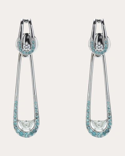Ara Vartanian Women's Paraiba Tourmaline & Diamond Biela Drop Earrings In Silver