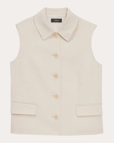 Theory Women's Tailored Vest In White