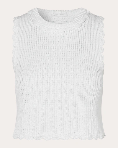 Cecilie Bahnsen Vimona Vest Faustine Crochet White White M