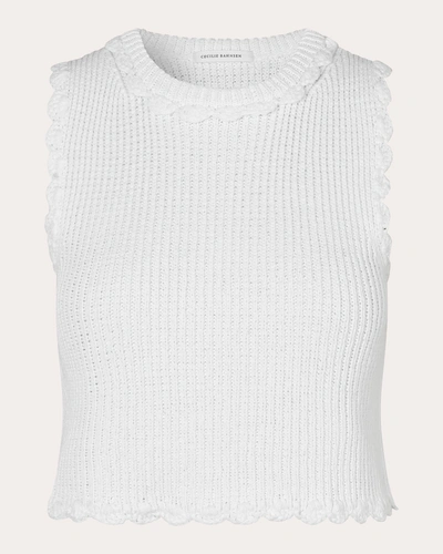 Cecilie Bahnsen Vimona Waistcoat Faustine Crochet White White M