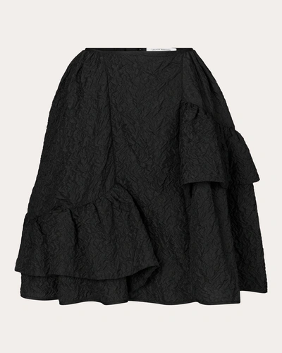 Cecilie Bahnsen Women's Vanilla Grappolo Matelassé Skirt In Black