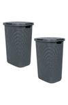 Mind Reader Pack Of 2 Laundry Hampers In Gray