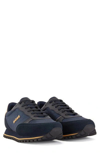 Hugo Boss Parkour Runn Nymx Sneaker In Dark Blue