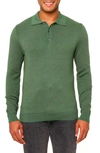 Vellapais Torreno Long Sleeve Polo In Green